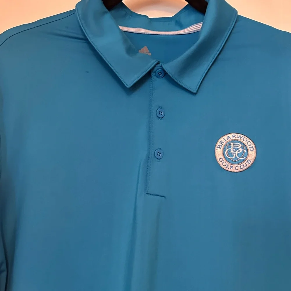 Adidas Men's Performance Golf Club Polo Shirt L Blue Casual Office Preppy